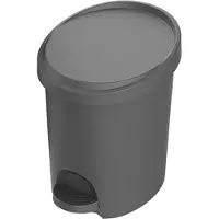 Eda Plastiques EDA Tret-Kosmetikeimer Stepy 6 Liter PP anthrazit