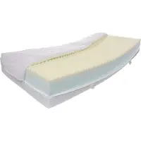 Dibapur VISCO Life XXL: Orthopädische (100x200cm) Kaltschaummatratze x ca.23,5 cm Kern mit gesteppten Doppeltuchbezug ca. 24.5/25 cm cm (Hohes Raumgewicht)