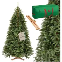 Springos Royal Trees Künstlicher Weihnachtsbaum | Premium Sibirische Fichte (220 cm) | dichter Christmas Tree mit Holzständer & Aufbewahrungstasche