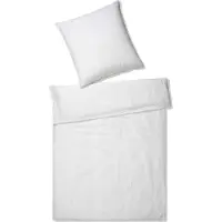 Elegante Halbleinen-Bettwäsche-Garnitur Breeze Farbe weiß Größe 200x200+2x80x80cm