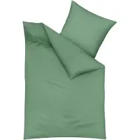 TRAUMSCHLAF Uni Feinbiber Bettwäsche Kissenbezug einzeln 65x100 cm hellgrün