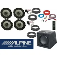 DSX Alpine passend für Seat Ibiza 6L ab2002 Komplett Lautsprecher Subwoofer Set Tür Vorn Hinten