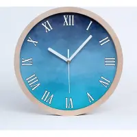 Tulup Holzuhr 25fi cm wanduhr - weiße Spitzen - Rauch