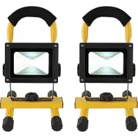 Globo Lighting 2x LED Baustrahler, Fluter, USB AKKU, IP54, L 14,5 cm