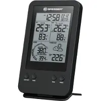 Bresser zusätzliche Basisstation für 3-in-1 Profi Windmesser Windgeschwindigkeit, Temperatur, Luftfeuchtigkeit, Alarmfunktion, Wettertrend