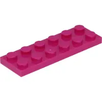 LEGO 2x6 Platte 3795 - 250 Stück Magenta