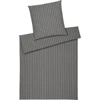 Elegante Halbleinen Kissenbezug einzeln Humble Farbe Anthrazit Größe 80x80