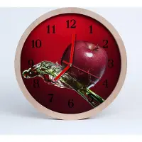 Tulup Holzuhr 20fi cm wanduhr - Apfel Küche