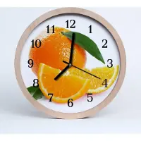 Tulup Holzuhr 20fi cm wanduhr - Orangen Obst