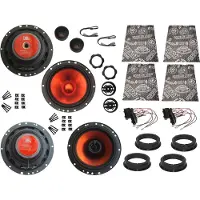DSX JBL Lautsprecher für Seat Leon 1M Bj 99-06 Tür vorn hinten Dämmmatte Bügel 1040W