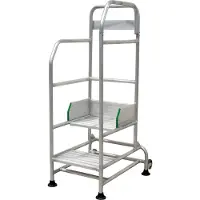 Facal Trittleiter Palco Aluminium 2 Stufen, Plattformhöhe 49 cm, Arbeitshöhe 245 cm