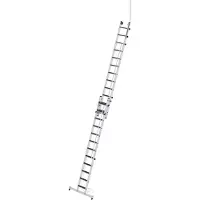 Proregal Stufen-Seilzugleiter 2-teilig mit Handlauf und Ausstiegsholm 2x12 Stufen