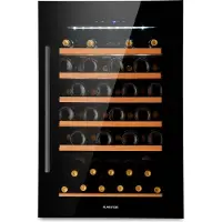 Klarstein Vinsider 52 Built-In Uno Einbau-Weinkühlschrank 52 Fl 137Ltr Edelstahl Schwarz