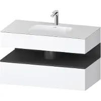 Duravit Einbauwaschtisch-Möbel-Set Qatego 100x55x60cm, gra m/we ma, Konsolen-Waschtischunterbau