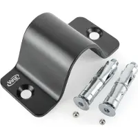 Vinz Everest Wandanker / Bodenanker | ART4 Zertifikat | Bügelstärke Ø14mm | zur Sicherung für Motorrad Moped Fahrrad | auf- und einklappbar Befestigungsanker | mit Befestigungsmaterial (Schwarz)