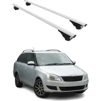 Omtec Dachträger Grundtäger für Skoda Fabia mk2 Kombi 2007-2014 75kg Metall Silber 2x