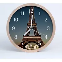 Tulup Holzuhr 30fi cm wanduhr - Eiffelturm Architektur