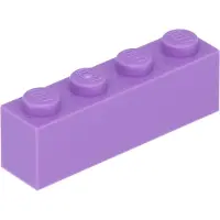 LEGO 50 Stück 3010 Stein Brick 1x4 Part Basic Steine 50 Mittleres Lavendel