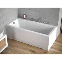 Roe furniture Badewanne Rechteck Wanne Acrylwanne 120x80 Modern ohne Acrylschürze, Füßen und Ablaufgarnitur GRATIS