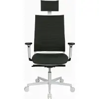Topstar Sitness Life 80 weiss schwarz ergonomischer Bürostuhl mit beweglicher Sitzfläche und höhenverstellbaren Armlehnen, Bürostuhl Schreibtischstuhl Drehstuhl