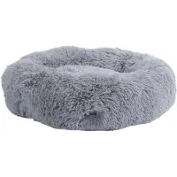 HOME DELUXE - Haustierbett MUFFIN - Maße: 120 x 120 x 17 cm, Farbe: Grau, inkl. Tierdecke, Baumwollfüllung, waschbarer Bezug, Rutsch- & Wasserfest I Hundebett Hundekissen Bett für Katzen