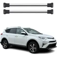 Omtec Dachträger Grundtäger für Toyota RAV4 XA40 2015-2018 75kg Aluminium Silber 2 tlg