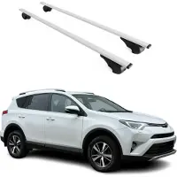 Omtec Dachträger Gepäckträger für Toyota RAV4 2012-2015 Grundträger Metall Silber 2tlg