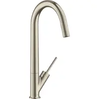Hansgrohe Spültisch-Einhebelmischer 300 Axor Starck mit Schwenkauslauf, brushed nickel