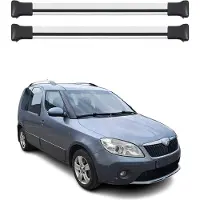 Omtec Dachträger Grundtäger für Skoda Roomster 2006-2010 Pre-FL 75kg Alu Silber 2 tlg