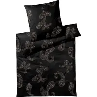 JOOP! Mako-Satin-Bettwäsche-Garnitur Paisley Farbe black Größe 200x220+2x80x80