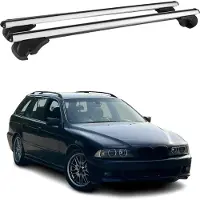 Omac Dachträger Grundtäger für BMW 5er E39 Touring 1997-2004 75kg Silber Alu 2 tlg