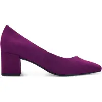 Marco Tozzi Damen Pumps Blockabsatz samtige Haptik Karreé 2-22424-42, Größe:38 EU, Farbe:Violett