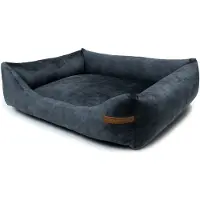 Rexproduct Frida – Nachhaltiges Hundebett & Katzenbett mit hohen Seiten, waschbar & wasserabweisend, Graphite und dunkelgrau, Größe XL