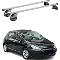 Menabo Dachträger Grundtäger für Peugeot 307 2001-2008 5tür 75kg Stahl Silber 2x