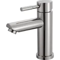 Luzzo Como Chrome - Edelstahl Waschtischarmatur Niedrig - Silberfarben