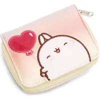 Nici Geldbeutel MOLANG 12x9,5cm weiß - Brieftasche Geldbörse Münztäschchen mit Reißverschluss Tasche für Mädchen und Teenager, Fans Geschenk