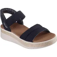 SKECHERS Slip-Ins: Bobs Sun Ray Sandalen Plat - Zwart - Maat 39