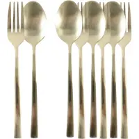 OTIX Kuchengabeln Teelöffel Set von 8 kleinen Löffeln Gabeln Besteckset
