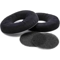 VHBW Ohrpolster Ersatz Polster kompatibel mit AKG K142 Kopfhörer Headset, schwarz, matt