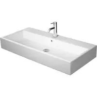 Duravit Vero Air Waschtisch 100x47cm, ohne Überlauf, mit Hahnlochbank, ohne Hahnloch, geschliffen, 2350100079, Farbe: Weiß