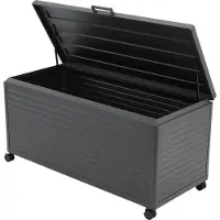 Mirador Auflagenbox 1064 Liter Gartentruhe Aluminium Anthrazit Kissenbox fur Garten Balkon