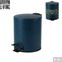 Urban Living 5 Liter Tret-Mülleimer Kosmetikeimer Tretmülleimer 44040 blau