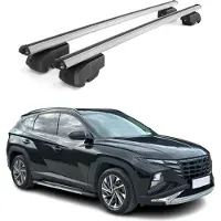 Omtec Dachträger Grundtäger für Hyundai Tucson mk4 2020-2025 75kg Alu Silber 2 tlg