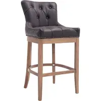 CLP Barhocker Lakewood Echtleder, Antik-hell gepolstert antik-hell braun
