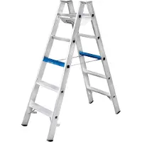 Iller-Leiter Iller Stufenstehleiter Alu Ergo Plus mit 2x6 Stufen 3,06m AH