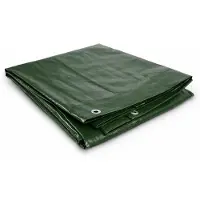 VEPATIM 8x PolyTarp PE Holzabdeckplane Schutzplane 1,5 x 6m grün reißfest wasserdicht 210g/m²