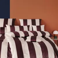 Elegante Mako-Satin Bettwäsche Duo rose wine 155x200 cm + 80x80 cm
