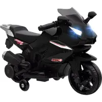 AIYAPLAY Elektro Kindermotorrad Elektromotorrad mit USB, Stützrädern, Musik