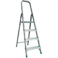 Proregal Metal Single Giraffe Einseitige-Aluminium-Bügelleiter | 3 Stufen | 130cm hoch | Leiter, Trittleiter, Stufenleiter, Stehleiter, Haushaltsleiter