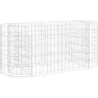 vidaXL Gabionen-Hochbeet Verzinktes Eisen 120x50x50 cm